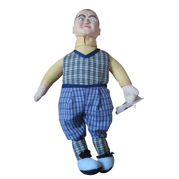 None Other - Three Stooges - Curly in Golf Outfit - 15" Plush Doll - Vintage 1999
